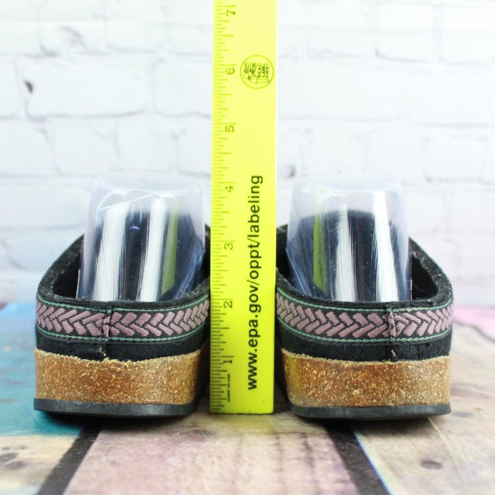 Women's Wool Cork Sole Slip-on Clog Slippers Sz 8 - Picture 15 of 15